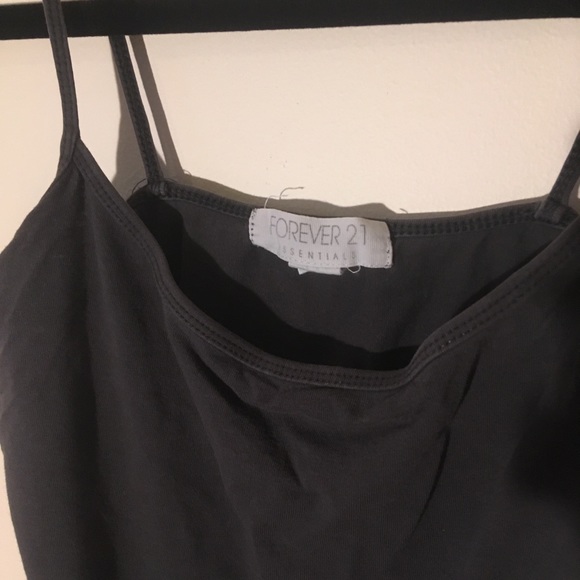 Forever 21 Dark Grey Basic Tank Top - Picture 3 of 3